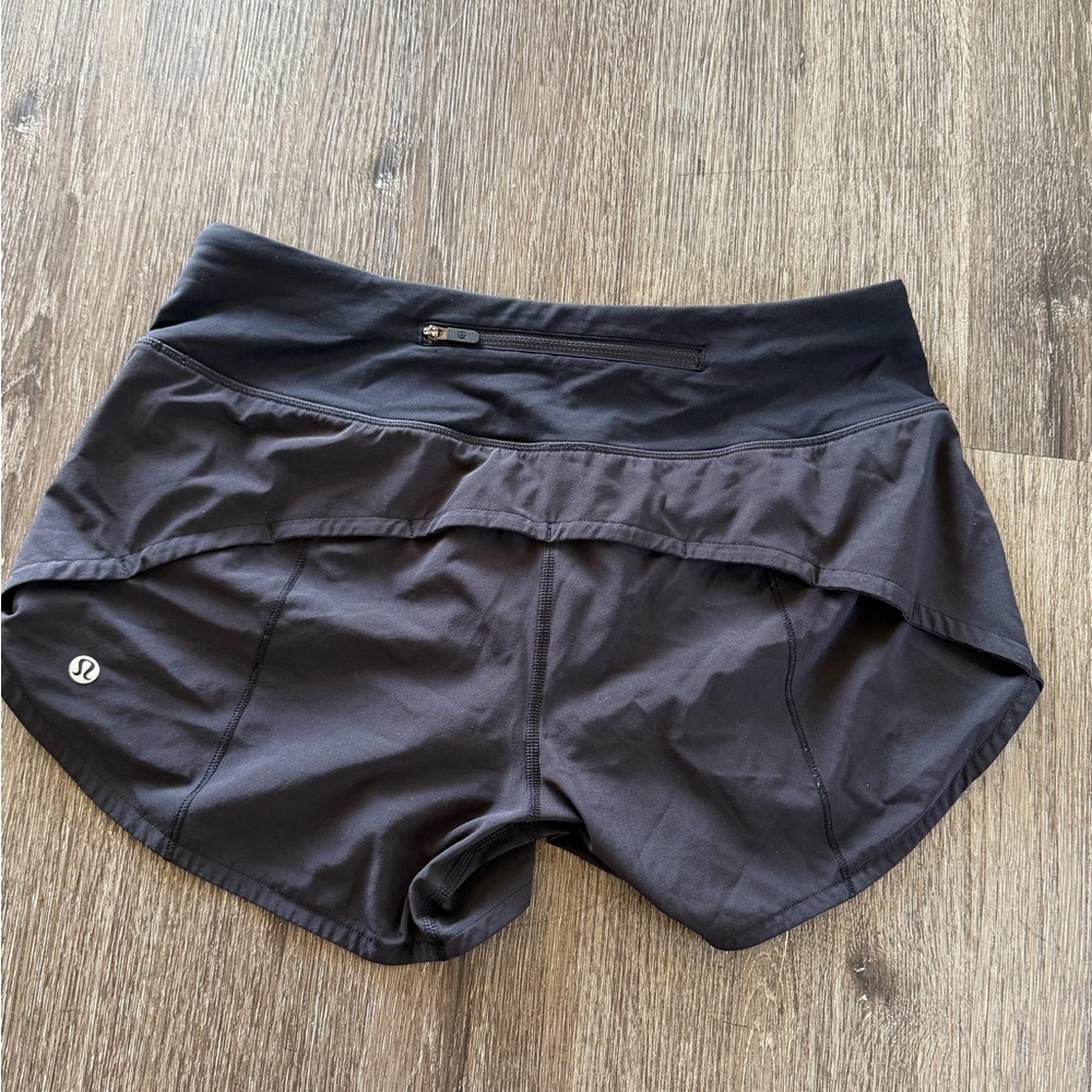 Black Women's Athletic Shorts - Comfortable High-Waist Performance - Picture 4 of 7